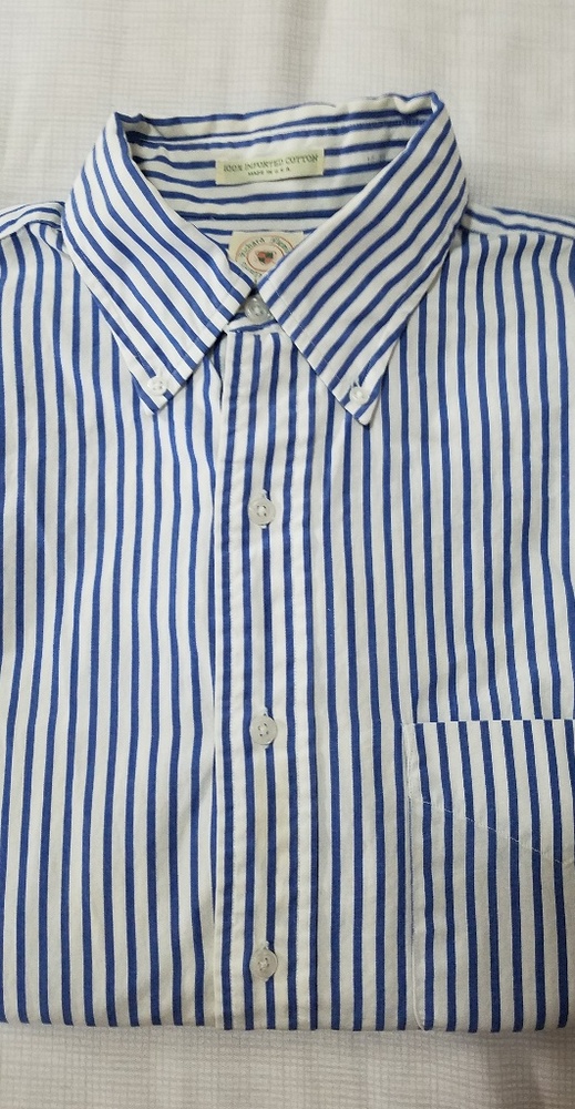 Mens Blue & White striped shirt  L